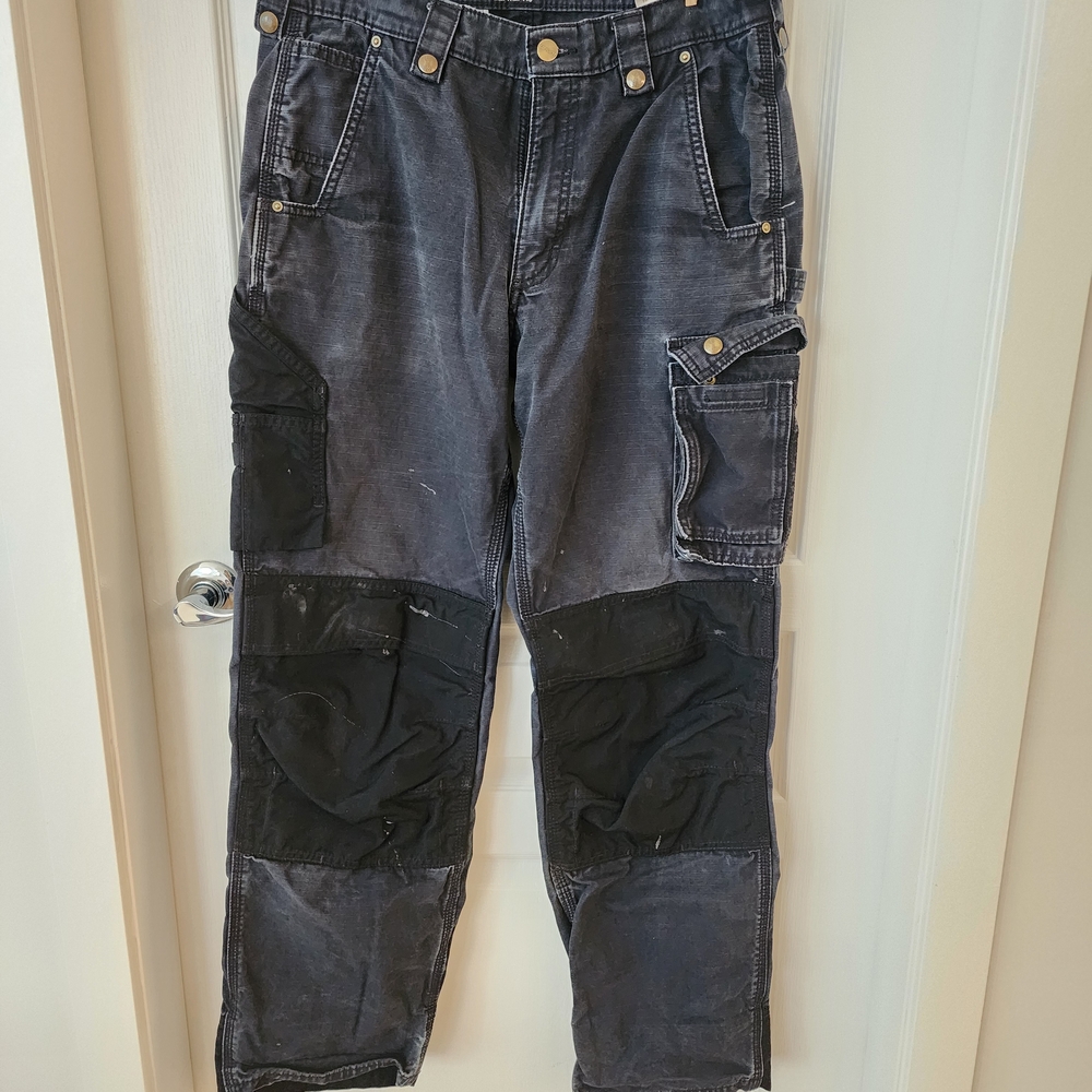 Men's Black and Gray Cargo Pants